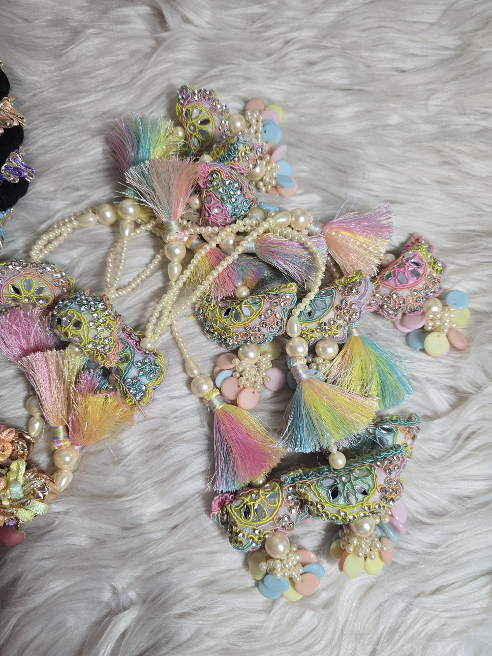 Handcrafted Multicolor Tassel Heavy Paranda - Women Accessories - Picture 4 of 7